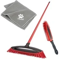 Abbildung von Vileda Pet Pro Komplettset, Box mit Always Clean Besen, elektrostatischer Polsterbürste und Mikrofaser Handtuch XL, Tierhaare Reinigung, Haustier abtrocknen, für jede Oberfläche