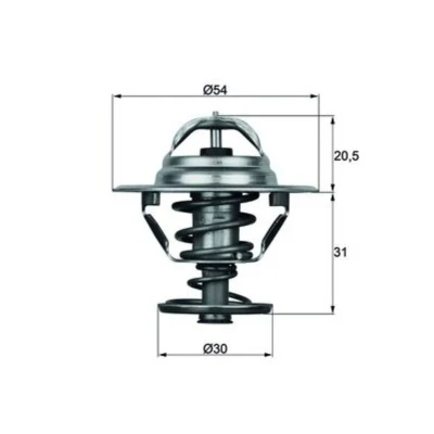 Abbildung von MAHLE ORIGINAL TX 10 88D Kühlwasserthermostat 88 54 mit Dichtung LAND ROVER: Defender SUV Cabrio, SUV, Discovery 1, SAAB: 9 5 Limousine