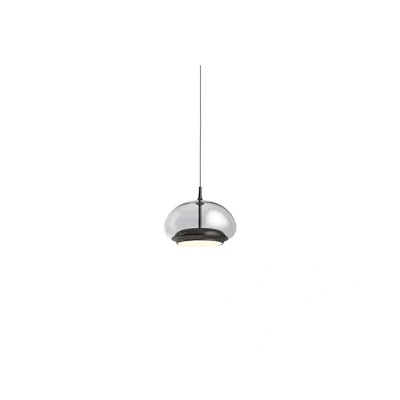 Abbildung von LOOM DESIGN LED Hängelampe Avalon, schwarz/grau Ø 20 cm Glas