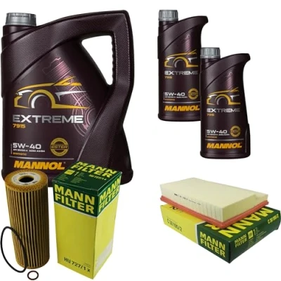 Abbildung von MANNOL 7L Extreme 5W 40 Motor Öl+MANN FILTER Mercedes Benz C Klasse W202 180