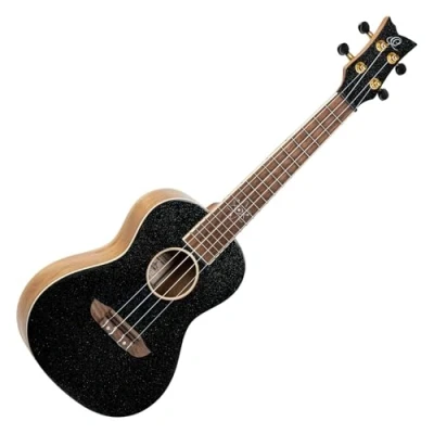 Abbildung von Ortega Guitars Konzert Ukulele schwarz Element Series inklusive Deluxe Gigbag Fichte/Catalpa (RUEL MBK)