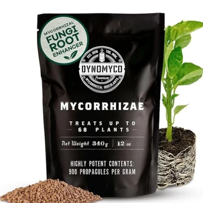 Abbildung von Mykorrhiza Impfmittel von DYNOMYCO Hochleistungsstämme Konzentrierte Formel Verbessert die Nährstoffaufnahme Steigert den Pflanzenertrag (12 Oz/Up to 68 Plants)