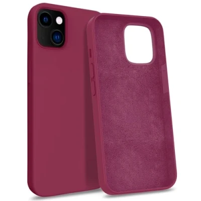 Abbildung von MyGadget Hülle kompatibel mit iPhone 14 Gummierte Handyhülle [ 3 Layer Struktur ] Schutzhülle Soft Inlay &amp; Hardcase Cover außen Bordeaux