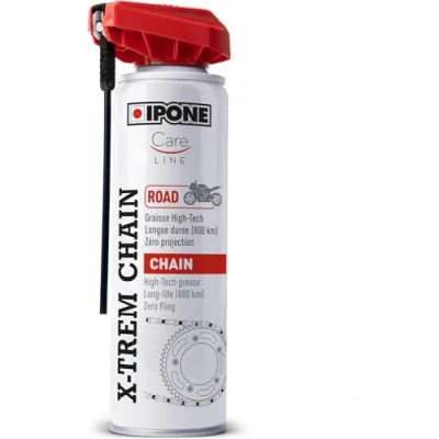 Abbildung von IPONE X Trem Chain Road Kettenspray für Straßenmotorräder Langanhaltender Schutz bis 800km Flächendeckende Zerstäubung 250ml Sprühflasche mit Spezial Zerstäuberkopf