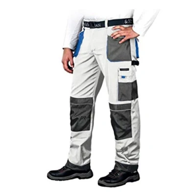 Abbildung von Leber&amp;Hollman LH FMN T_WSN56 Formen Schutzhose, Weiß Grau Blau, 56 Größe