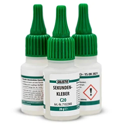 Abbildung von Silisto Bastelkleber Sekundenkleber Dünnflüssig 3 x 20g