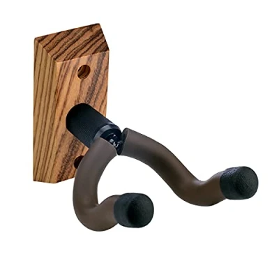 Abbildung von PUNK Gitarren Wandhalter 1er Pack,Zebra Hartholz Ukulele Wandhalterung,Gitarren Kleiderbügel Wandhaken,Halter,Ständer,für Akustik,Elektrik,Gitarre,Bass,Banjo,Mandoline,Ukulele (1PCS)
