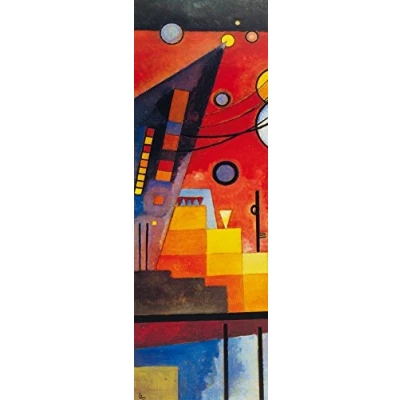 Abbildung von 1art1 Wassily Kandinsky Poster Schweres Rot, 1924 Bilder Leinwand Bild Auf Keilrahmen XXL Wandbild Kunstdruck Als Leinwandbild 120x40 cm