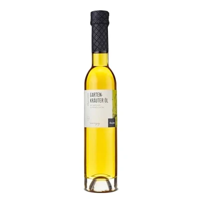 Abbildung von Wajos Gartenkräuter Öl 250ml vegane Olivenölzubereitung mit Nativem Olivenöl extra. Öl, Essig &amp; Dressings