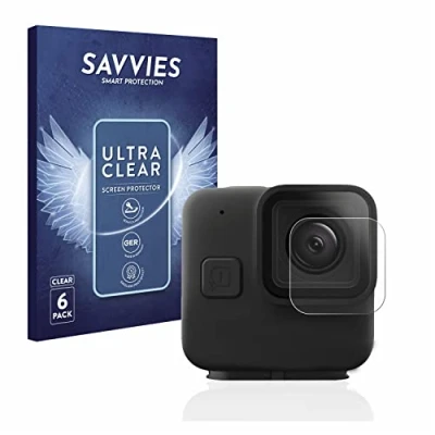 Abbildung von Savvies 6 Stück Schutzfolie für GoPro Hero 11 mini Linse (Gehäuse) Displayschutz Folie Ultra Transparent