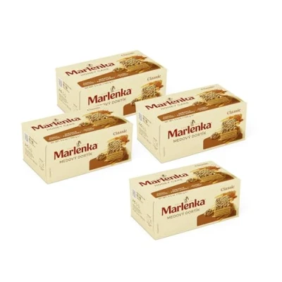 Abbildung von 3+1 MARLENKA® Honigtörtchen mit Walnüssen 4x 100 g