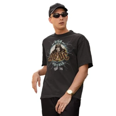 Abbildung von AC/DC Herren MEACDCRTS051 t Shirt Damen, anthrazit, XL