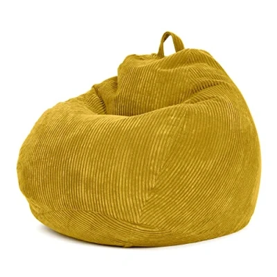 Abbildung von Green Bean Sitzsack Scoop Cord (Indoor 90x110cm EPS Perlen Füllung &amp; Cordstoff, Kuschelig Weich Waschbar Drinnen Bodenkissen Liegekissen Sitzkissen), Sitzhocker Relax Sessel Kinder Erwachsene Stoff