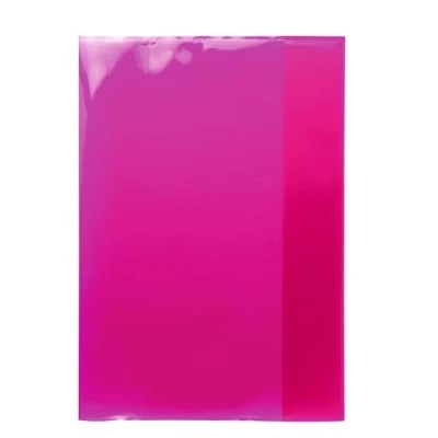 Abbildung von HERMA 19606 Heftumschläge A4 Transparent Pink Rosa, Hefthüllen aus strapazierfähiger, abwischbarer und extra dicker Polypropylen Folie, durchsichtige Heftschoner Set für Schulhefte, farbig