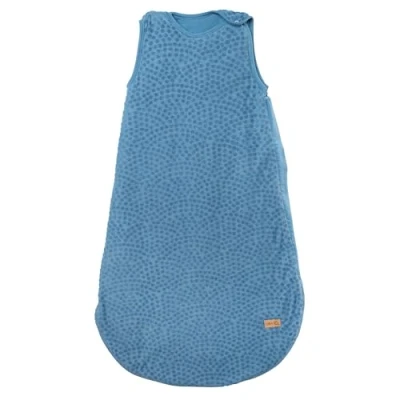 Abbildung von roba Babyschlafsack Seashells Indigo 90 cm Ganzjahres Kinderschlafsack aus Bio Baumwolle Musselin GOTS &amp; OEKO TEX Standard 100 zertifiziert Blau