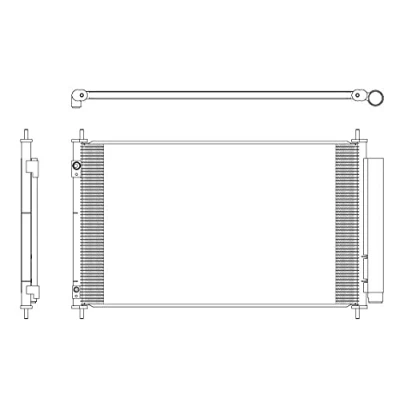 Abbildung von NRF Easy Fit 350321 Klimakondensator mit Trockner, Dichtring 15,5 10,2 Aluminium 622 TOYOTA: Yaris III Schrägheck, Kastenwagen