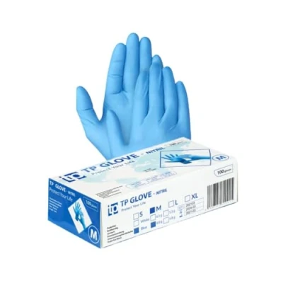 Abbildung von Gedikum Nitril Einweghandschuhe, puderfrei, latexfrei, 100 Stück/Box, Einmalhandschuhe, Blaue Nitrilhandschuhe, in Gr. XS, S, M, L, XL &amp; XXL verfügbar (S)