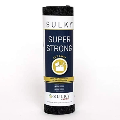 Abbildung von Sulky Super Strong Stickvlies zum Abschneiden (schwarz, 25 x 500 cm)