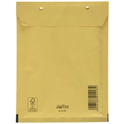 Abbildung von AirPro Luftpolstertasche Größe B13 (225x170x5mm) haftklebend braun 80g FSC 100 Stück