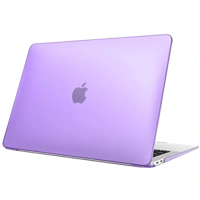 Abbildung von Fintie Hülle kompatibel mit MacBook Air 13 (2018 2020 Version) A2337(M1)/A2179/A1932, Ultradünne Hartschale Schutzhülle Snap Case, Lavendel(Matt)