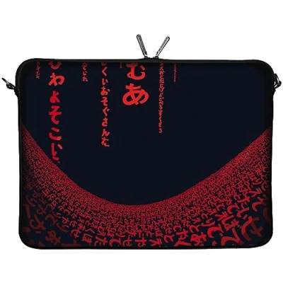 Abbildung von Digittrade LS109 13 Red Matrix Designer Notebook Sleeve 13.3 Zoll (33.8 cm) aus Neopren Laptop Tasche bis 14 Schutzhülle Case Muster rot schwarz