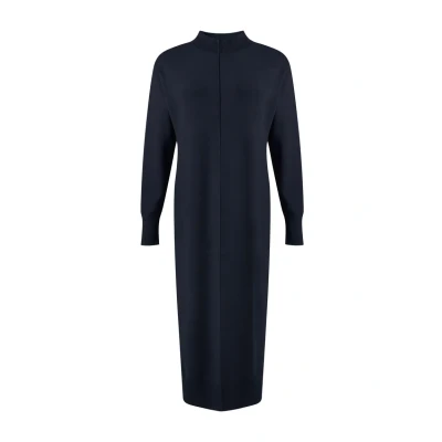 Abbildung von comma casual identity MIT BÜNDCHEN Strickkleid, Damen, Größe: 32, Tiefblau