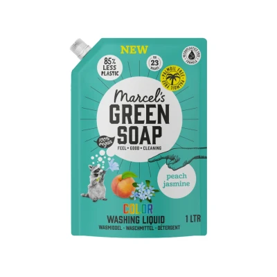 Abbildung von Marcels Green Soap Waschmittel Farbe Apfel Blauer Jasmin Nächfullen 1 Liter