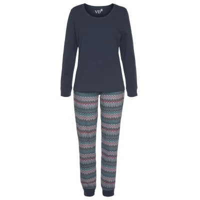 Abbildung von Lascana Nachtwäsche Set, Damen, Größe: 32/34, Navy