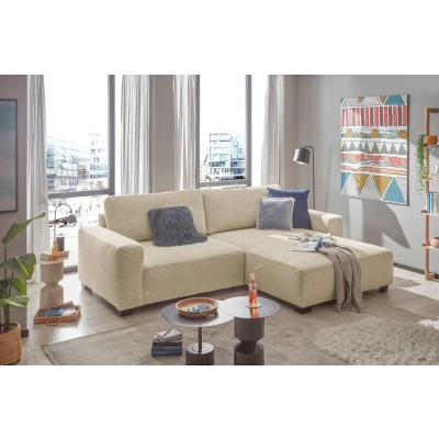 Abbildung von ED EXCITING DESIGN Ecksofa &quot;Elba L Form&quot;, frei im Raum stellbar, mit 2 Rückenkissen, in Cord