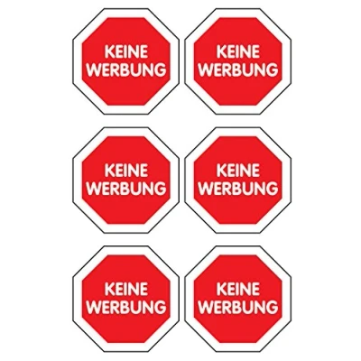 Abbildung von AVERY Zweckform Etiketten Hinweisetikett &quot;Keine Werbung&quot;