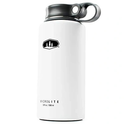 Abbildung von GSI Outdoors, MicroLite 1000 Twist Vakuumisolierte Edelstahl Wasserflasche, ml, Weiß