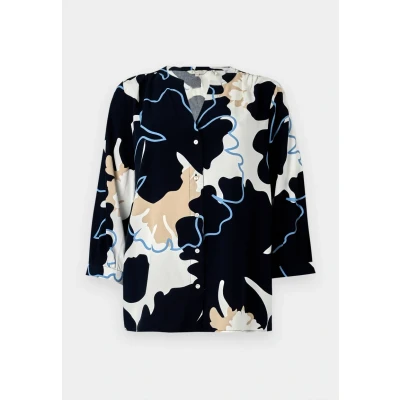Abbildung von TOM Tailor Printed WITH Pleats Hemdbluse, Damen, Größe: 32, Multi coloured