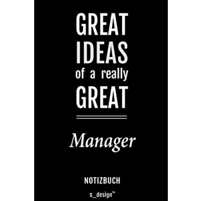 Abbildung von Notizbuch für Manager: Originelle Geschenk Idee [120 Seiten kariertes blanko Papier]