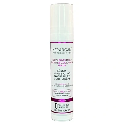 Abbildung von Kerargan Volumen Haarserum mit Biotin &amp; Kollagen Für feines, plattes, glanzloses Haar Glanz und Stärkung Ohne Sulfate, GVO, Mineralöle 50ml