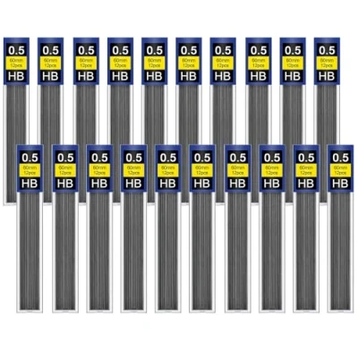 Abbildung von GZDAOXIA 240 Stück Bleistiftminen 0,5 mm HB,Bruchsichere Minenersatz,bruchfeste Minen,Bruchfeste HB Bleistiftminen,für Druckbleistifte Schreiben,Zeichnen,Hausaufgaben(0.5)