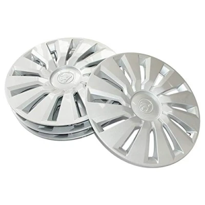 Abbildung von Skoda 657071456 Radzierblenden (4 Stück) Radkappen Tecton 16 Zoll Radblenden, für 6Jx16 ET40 Stahlfelgen, Silber