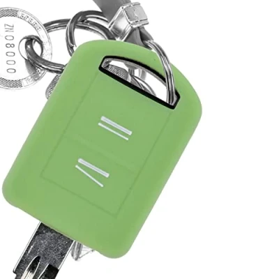 Abbildung von Soft Case Silikon Schutz Hülle Auto Schlüssel Fluoreszierend Grün kompatibel mit Opel Combo C Corsa Meriva A Tigra TwinTop