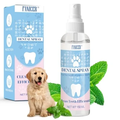 Abbildung von Phomanttonary 150 ML Dentalspray für Hunde &amp; Katzen, entfernt Zahnbelag, Neutralisiert Mundgeruch, beugt Zahnstein vor, frischer Atem, Atem Zahnpflege