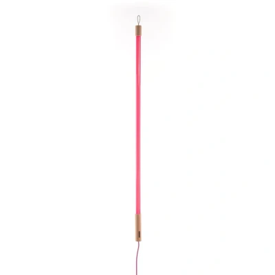 Abbildung von SELETTI LED Leuchte Linea, fuchsia, Holzdetails, universal