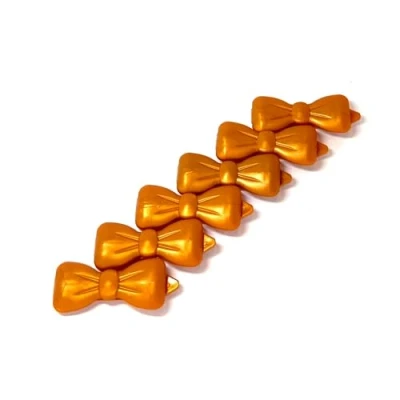 Abbildung von Haarschleife Haarspange für Haustiere Hunde Perlmutt orange 57