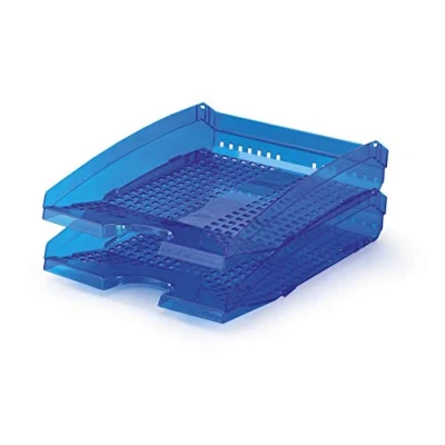 Abbildung von Durable Briefablagen (Trend, für Format DIN A4 bis C4, stapelbar) 6 Stück, blau transparent, 1701626540
