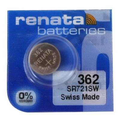 Abbildung von 1 x Renata 362 Lithium Knopfzelle SR721SW, hergestellt in der Schweiz