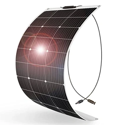 Abbildung von DOKIO 100W Solarpanel flexibel Mono 12V Solarmodul ideal für Wohnmobil, Camping, Gartenhaus