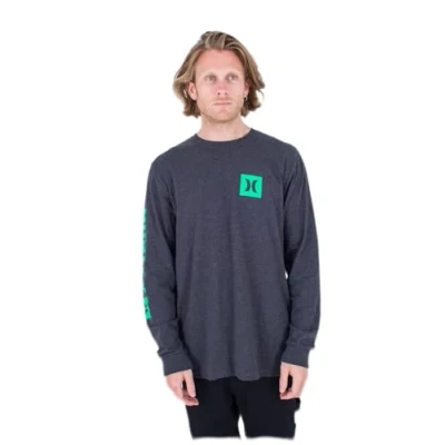 Abbildung von Hurley Herren Evd The Box Ls T Shirt, Heather Black, XL