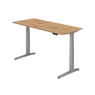 Abbildung von Hammerbacher Schreibtisch XBHM19 Asteiche/Silber