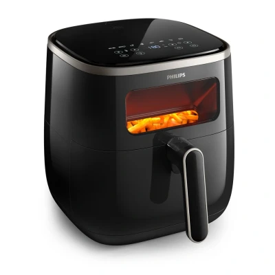 Abbildung von Philips Heißluftfritteuse Airfryer XL HD9257/88 mit 5,6 l, Sichtfenster, 1700 W, RapidAir Technologie, Digitalem Display