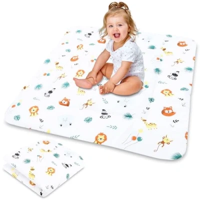 Abbildung von Krabbeldecke Krabbelmatte für Baby Spielmatte Spieldecke Bodenmatte Kinder und Babys Kinderzimmer Laufgitter Große faltbar waschbar Play Mat 100x100 cm
