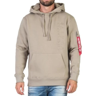 Abbildung von Alpha Industries EMB Hoody Sweatshirt, Herren, Größe: Medium, Vintage sand