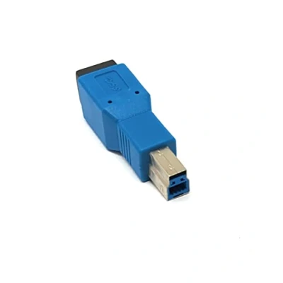 Abbildung von System S USB 3.0 Adapter Typ A Stecker auf B Buchse in Blau