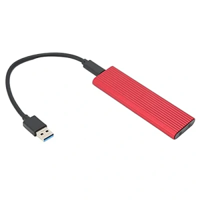 Abbildung von Annadue M.2 NGFF SSD Gehäuseadapter,Aluminiumlegierung USB 3.1 B Key/B+M Key Solid State Drive Externes Gehäuse,Unterstützt Serial ATA NVME 2230/2242/2260/2280 SSD(rot)